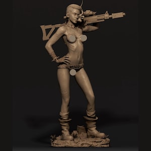 Tank Girl Female Warrior Sexy NSFW Model / Ca3D Fan Art Design / 12K Quality 3D Resin Print / Unassembled / Unpainted GK Kit / Femme Fatale