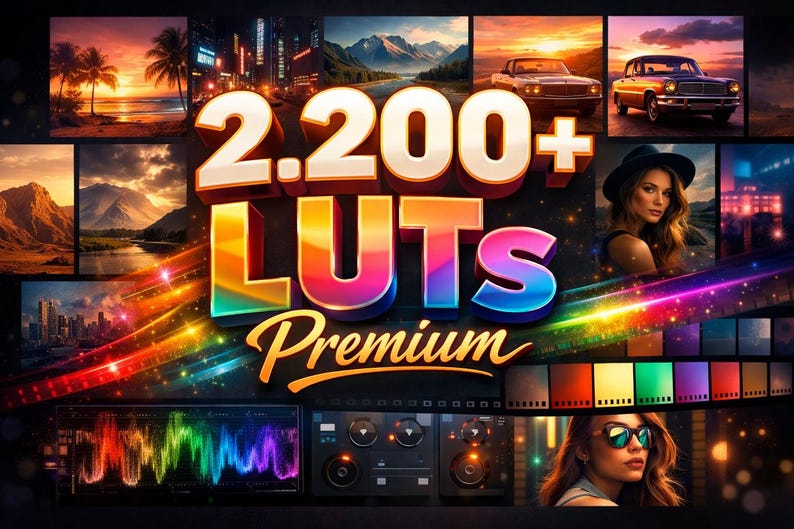 Musikvideo-LUTs, Bewegungs-Overlays, Übergänge, Soundeffekte, animierte Hintergründe, animierte Emojis, Videoanimationselemente und mehr Bild 2