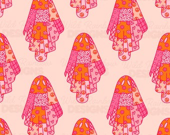 Patchwork Ghosts Seamless