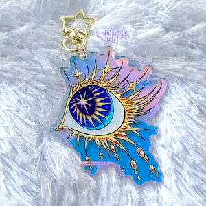 Eye Rainbow Holographic Acrylic Keychain
