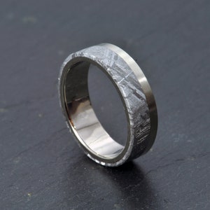 Titanium, meteoriettrouwring, verlovingsring, Gibeon-meteorietring