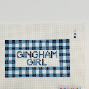 Gingham Girl Needlepoint Canvas