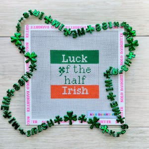 Luck of the Half Irish Needlepoint Canvas