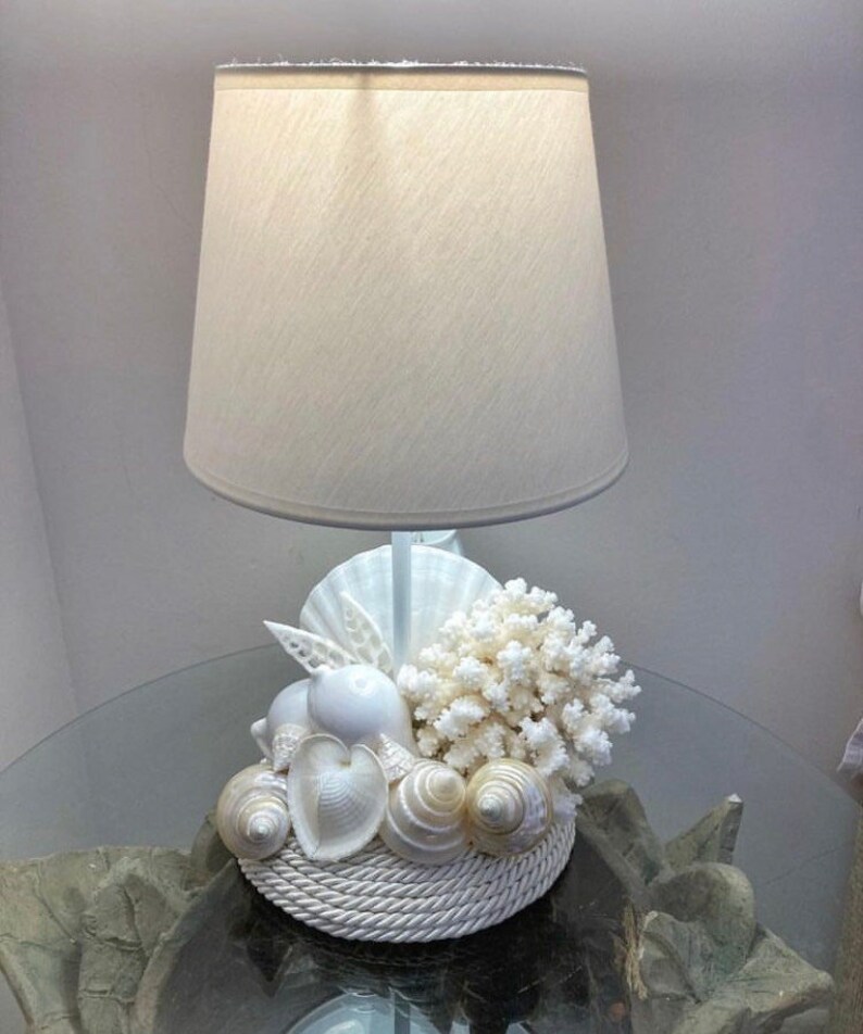 Handcrafted Seashell Lamp - Etsy