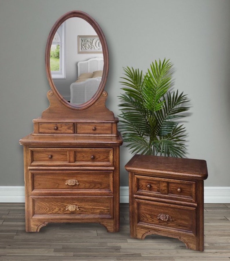 Vintage Bedroom Furniture Dixie Dresser Mirror Image 0