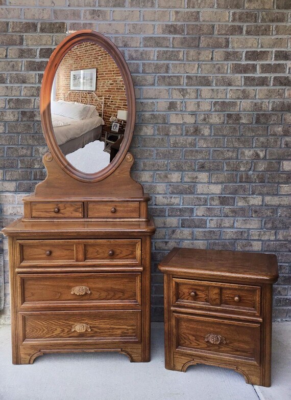 Vintage Bedroom Furniture Dixie Furniture Dresser Mirror Etsy