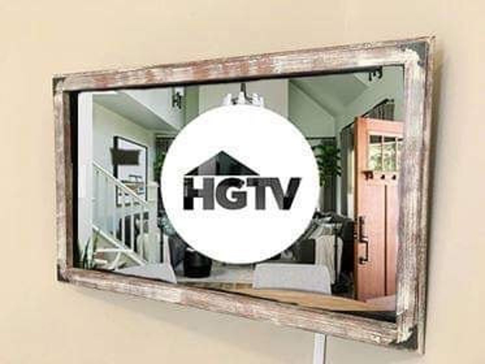 Custom TV Frame. Wood TV Frame. Wall Mount Decorative TV Frame. Flat