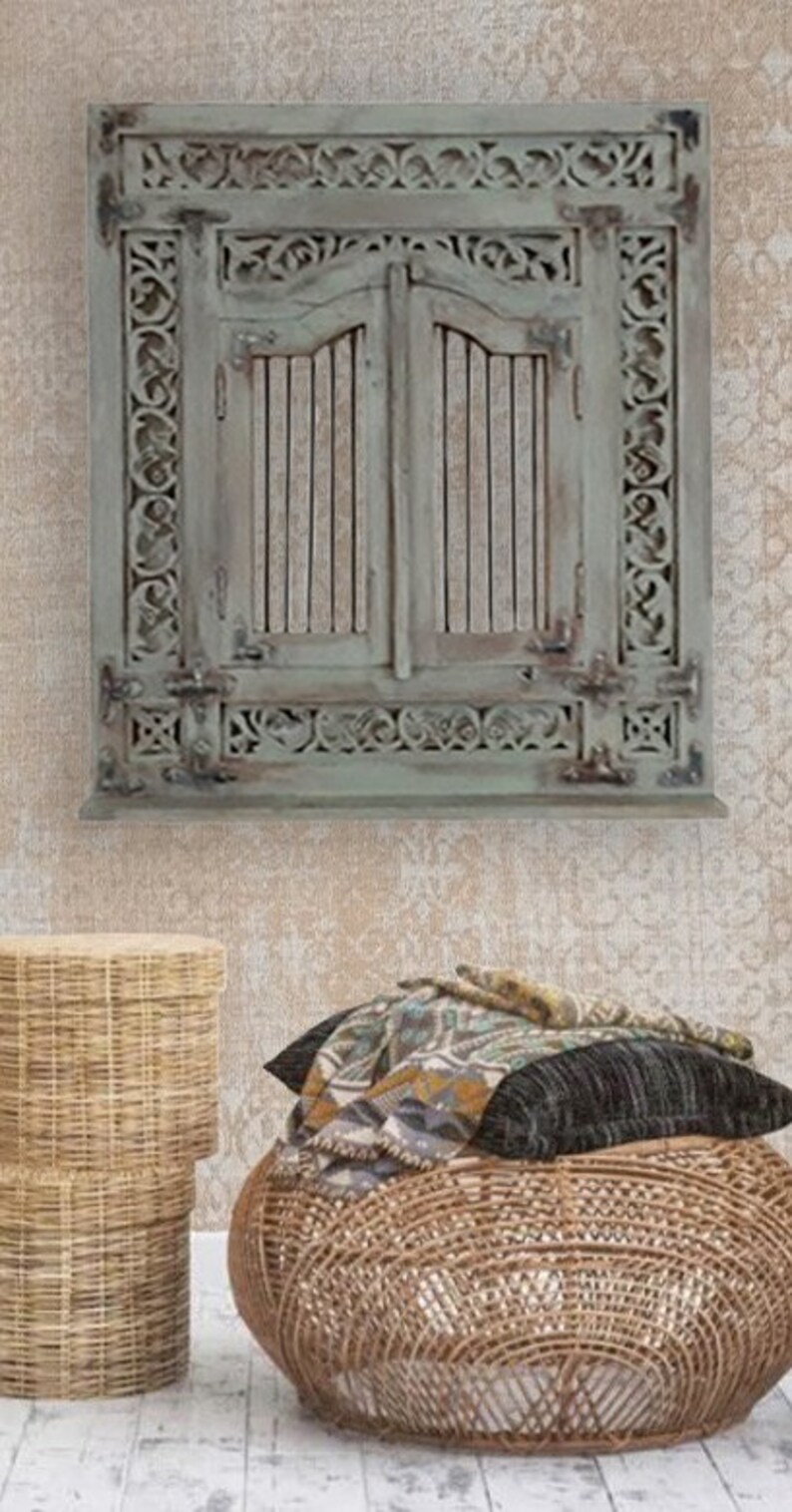 Moroccan Wall Art. Boho Wood Wall Hanging. Wood Carved Wall Etsy