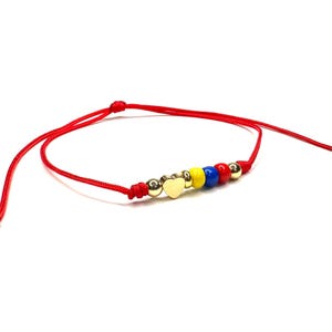 14K Goldplated Venezuelan Flag Bracelet - Tricolor Souvenir Gift
