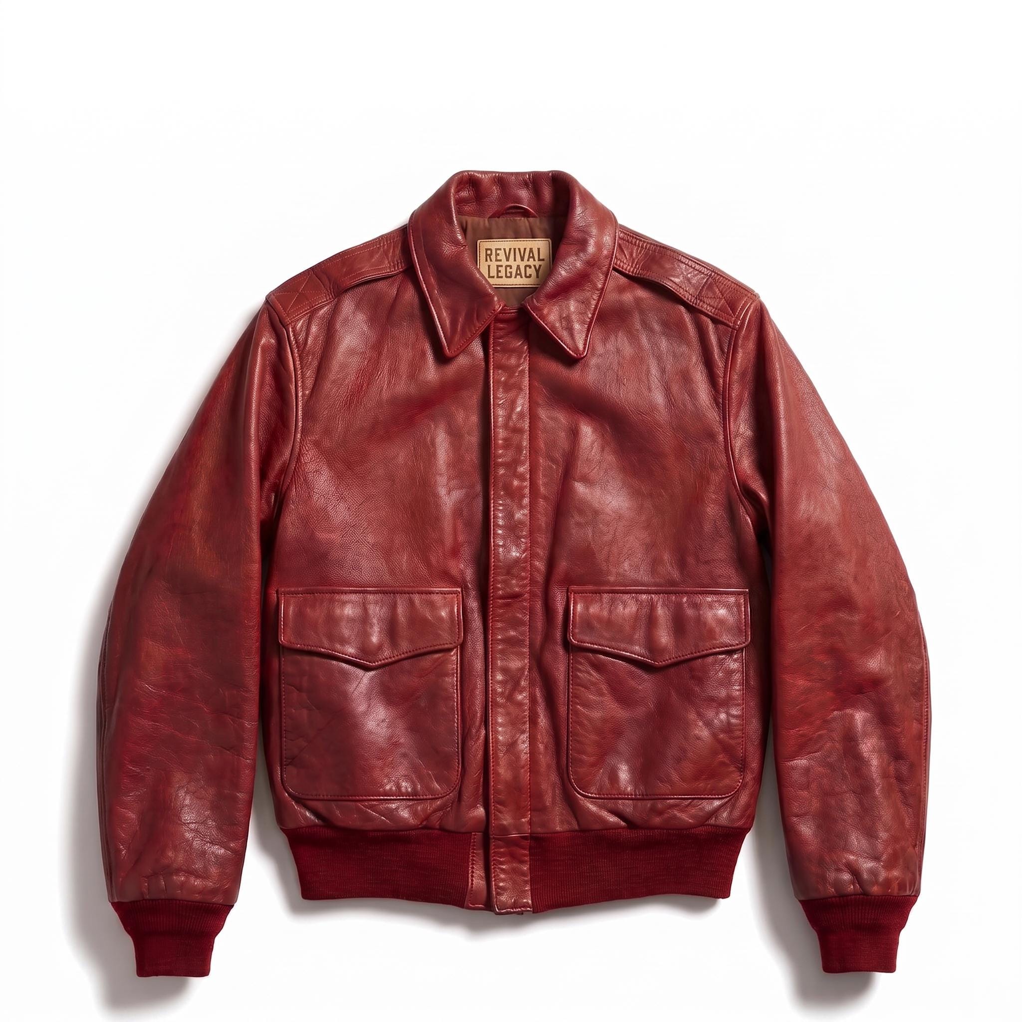 Vintage Leather Jacket Burgundy - Etsy