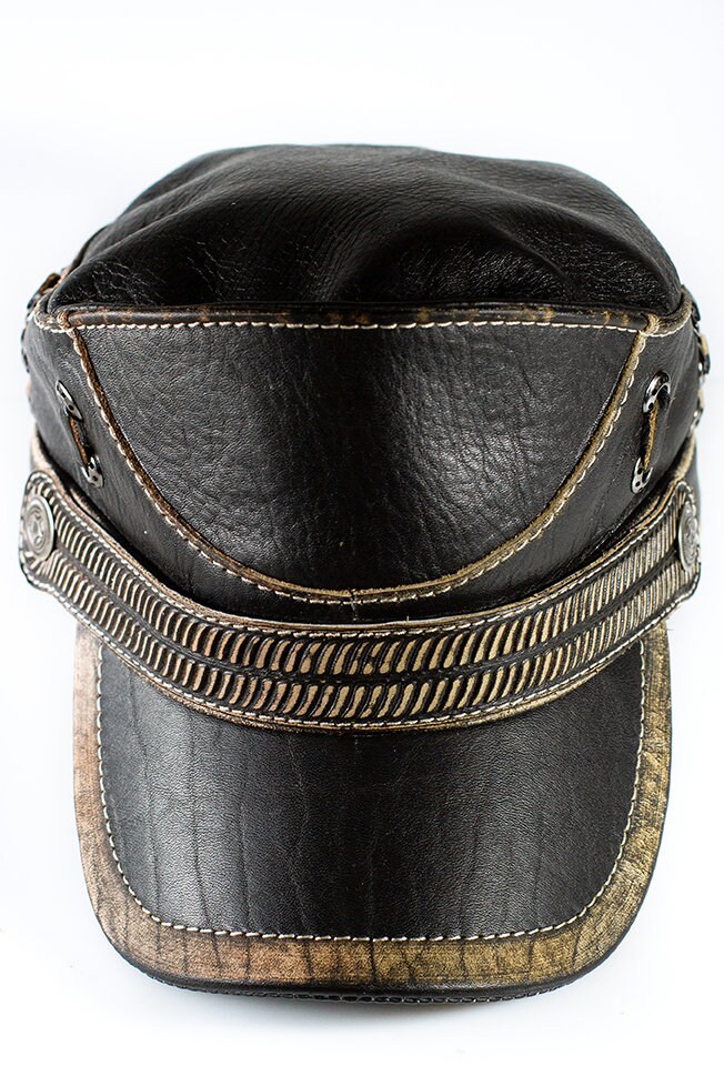 Black Rock Cap With Leather Visor And Buckle main image 1