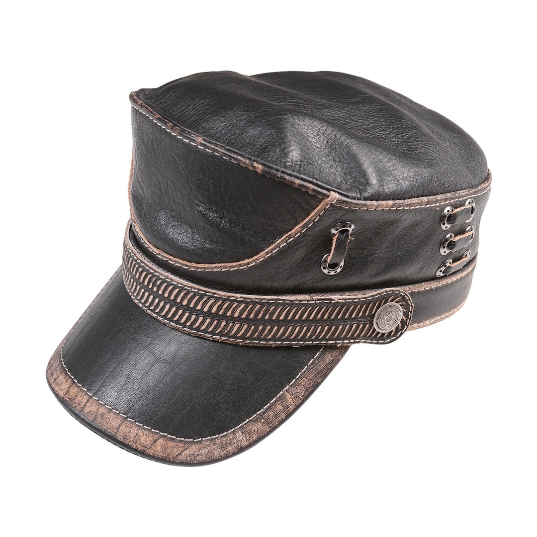 Black Rock Cap With Leather Visor And Buckle main image 0