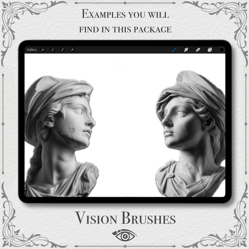 150 Greek God Statue Procreate Brush Stamps: Unique Tattoo Designs - Etsy