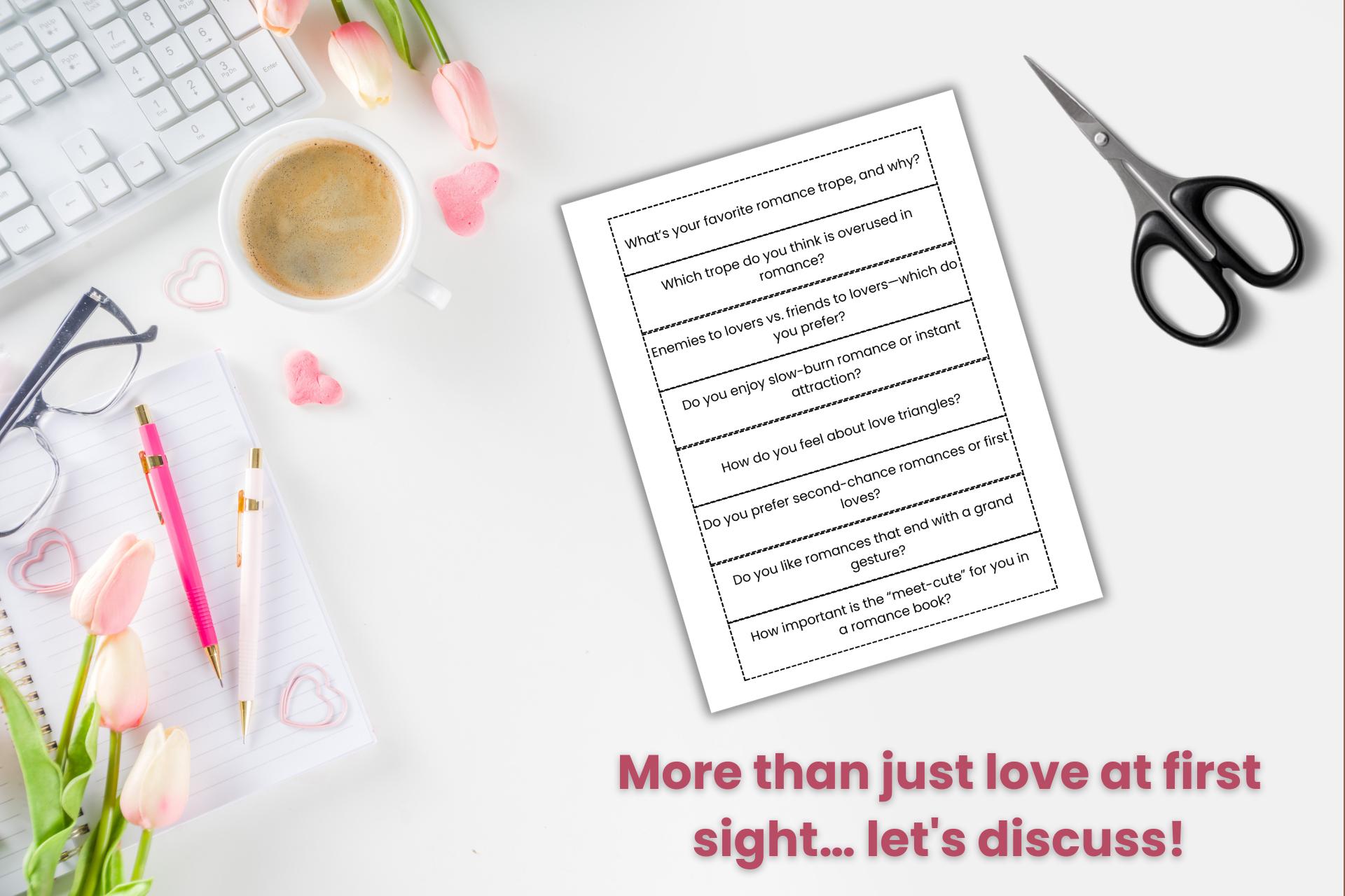 Printable Romance-themed Bookish Discussion Questions for Book Clubs ...