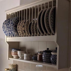William Plate Rack Kitchen Storage - Painted in your colour choice