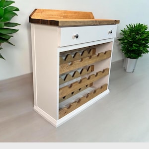 Wine Rack Side Table Unit - Finished in your paint colour choice