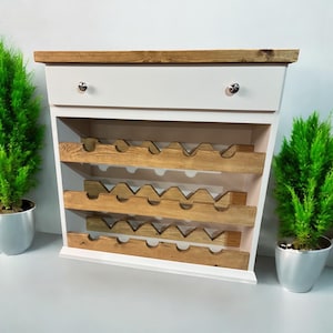 Wine Rack Side Table Unit - Finished in your paint colour choice