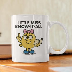 Novelty Miss Know it all  10oz Coffee Mug - Funny woman Female Cup For Secret Santa Christmas Birthday Clever Friend Office Coffee Mug m13