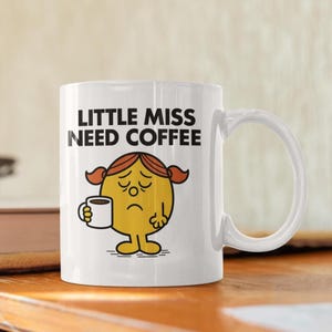 Novelty Miss Coffee Addict   10oz Coffee Mug - Funny Female Cup For Secret Santa Christmas Birthday Coffee Lover  Friend Coffee Mug M21
