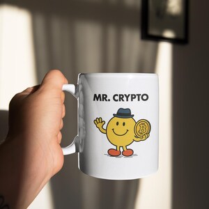 Novelty Mr Crypto 10oz Coffee Mug - Funny Men Male Cup For Secret Santa Christmas Birthday crypto Friend Office Coffee Mug 3 m3