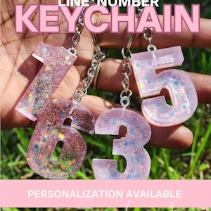 Greek Letter Resin Keychain | Custom D9 Acrylic Keychain | Sorority or Fraternity Gift | Divine 9 Line Gifts | Personalized Glitter Charm |