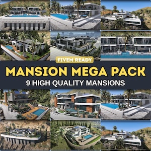 Ultimate Mega Pack 9 FiveM Mansions Villa: Ville di lusso per mafia, gang e RP – TOS/Lore Friendly, Plug-and-Play, pronte per il tuo server