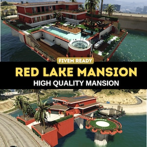 FiveM MLO pack - Red Lake Mansion - high quality - FiveM Ready - MLO - ESX - Optimized