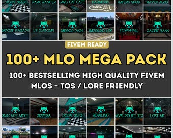 Fivem Mega MLO Bundle 100+ High Quality MLO&#39;s - Whole Store Bundle -  High Quality - Instant Download - Plug And Play - Lore / Tos friendly