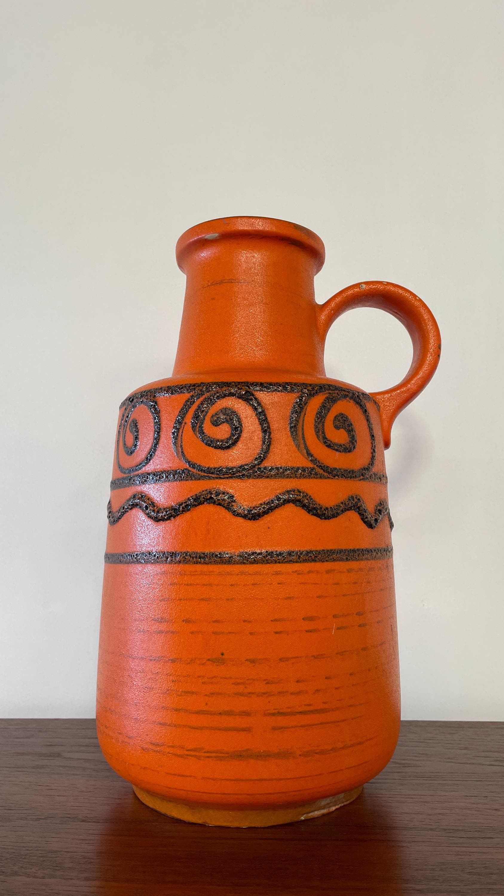West German Fat Lava Orange - Etsy UK
