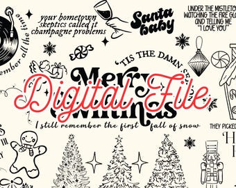 Taylor Inspired Christmas SVG and PNG Files Ready for Laser Engraving
