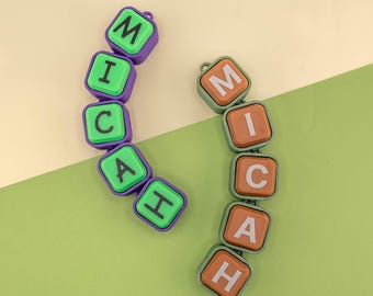 Personalized Halloween Name Fidget Clicker Keychain, 3D Printed Sensory Toy