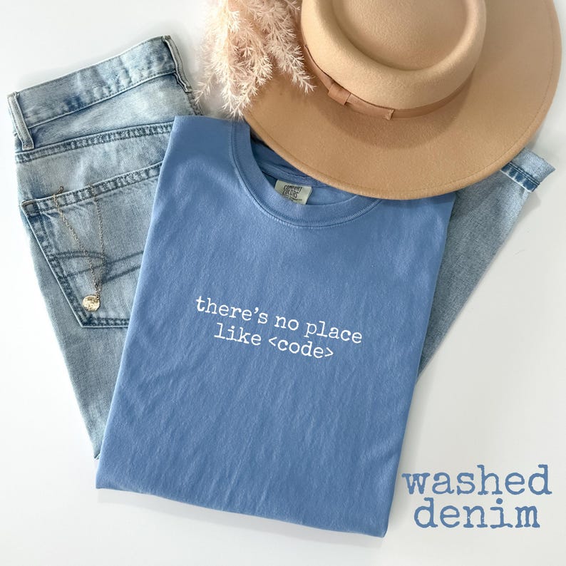 Programmer Shirt | Software Developer Tee | Coding Humor Shirt Washed Denim