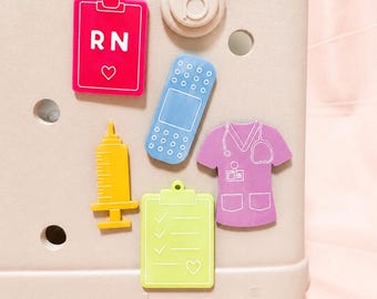 RN Bag Charm, Summer Bag Accessory for Nurses