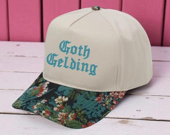 Goth Gelding Embroidered Hat: Emo Horse Girl, Alt Western Style
