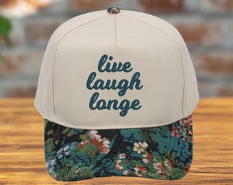 Live Laugh Longe Horse Girl Embroidered Hat: Funny Equestrian Gift