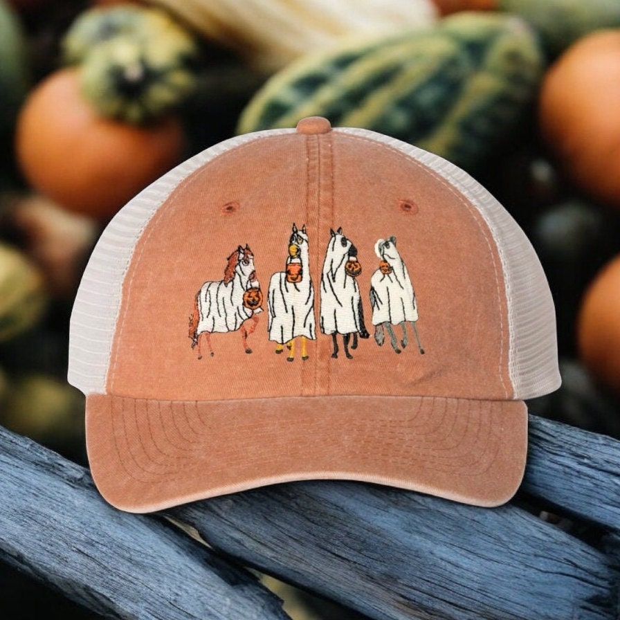 Spooky Horses Foam Trucker Hat | Halloween Hat | Spooky Hat | Fall Hat | Trucker Hat | Spooky Season | Halloween Season | Horse Hat