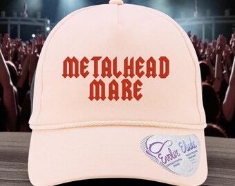 Metalhead Mare Embroidered Hat: Emo Cowgirl Alt Western Cap