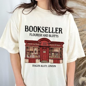 Flourish Blotts Shirt, Wizard School Shirt, Book Worm Nerd Fandom Gift