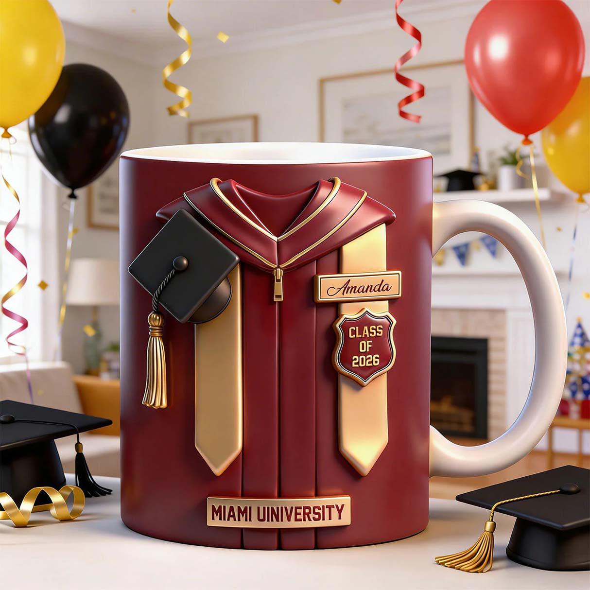 Custom Name Congrats Graduation Coffee Mug, Grads Gift for Son ...