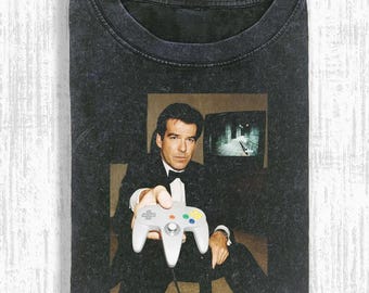 Camiseta vintage con estética gamer, camiseta retro de videojuegos de los 90, camiseta con parodia de película, camiseta gamer divertida, regalo para jugadores nostálgicos