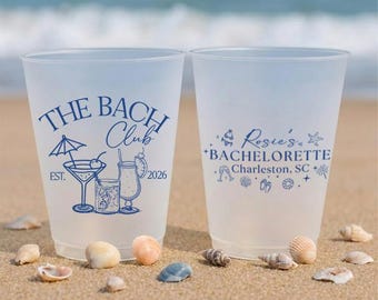 Vaso personalizado esmerilado para despedida de soltera, vaso esmerilado para despedida de soltera en la playa, decoración para fiesta de despedida de soltera costera, vaso esmerilado personalizado para la fiesta nupcial, cJ23SdBc
