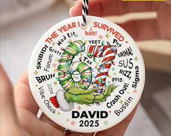 Lustige 67 Ornament - lustige Kinder Weihnachten Ornament, 2025 Slang Weihnachten, lustige Teen Enkelkind Ornament, Gen Alpha Weihnachtsgeschenk - 67 Geschenk