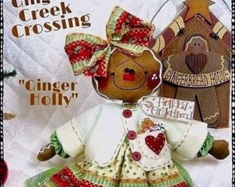 Primitive mailed pattern #237~"GiNgEr HoLLy~ 16" Gingerbread Doll w/jacket