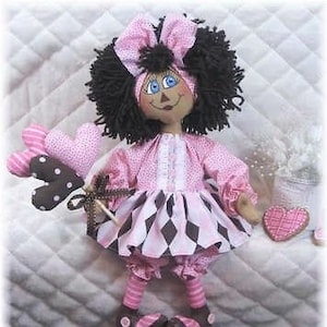 Primitive e-pattern &quot;Annie Claire&quot;~ 14&quot; doll Raggedy Annie Digital pattern #202