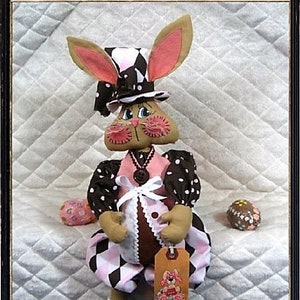 Primitive e-pattern "HoPPiN' HeNrY"~Digital, 17" Bunny~sewing pattern #267a