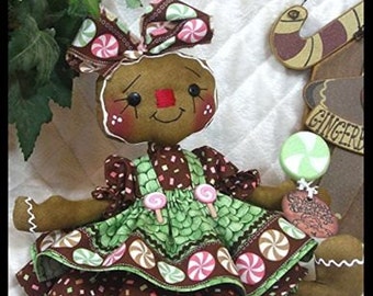 Primitive Raggedy PATTERN #435 "Little Ginger Spice" 12" Gingerbread