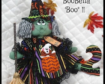 Primitive "BooBella Boo" ~ Digital, e-pattern, 20" Halloween Witch ~ patron de couture #402