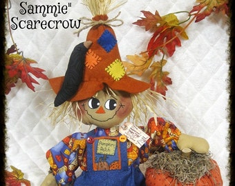 Primitive MAILED PATTERN Raggedy 18" Autumn/Fall "Little Sammie" Scarecrow ~ PATTERN #325