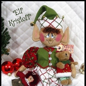Primitive e-pattern &quot;ELF KRISTOFF&quot;~ 20&quot; ChRiStMaS ElF DoLL! Doll Digital pattern #311