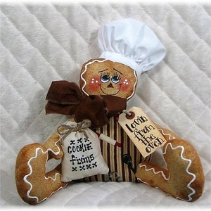 Primitive Sewing MAILED Pattern #34~"GiNgErBrEaD ShElF SiTTeR"~ SuPeR SwEEt Doll!